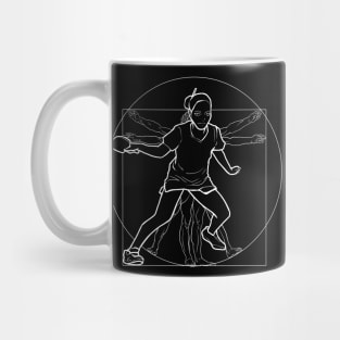 Ping Pong Table Tennis Vintage Vitruvian Man Woman Retro Mug